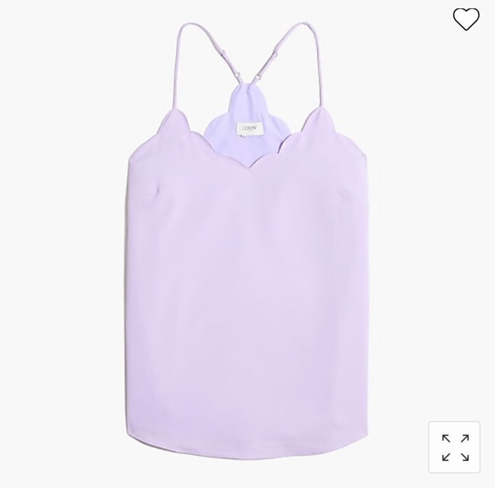 J. Crew Factory Scalloped cami top Item G3367*